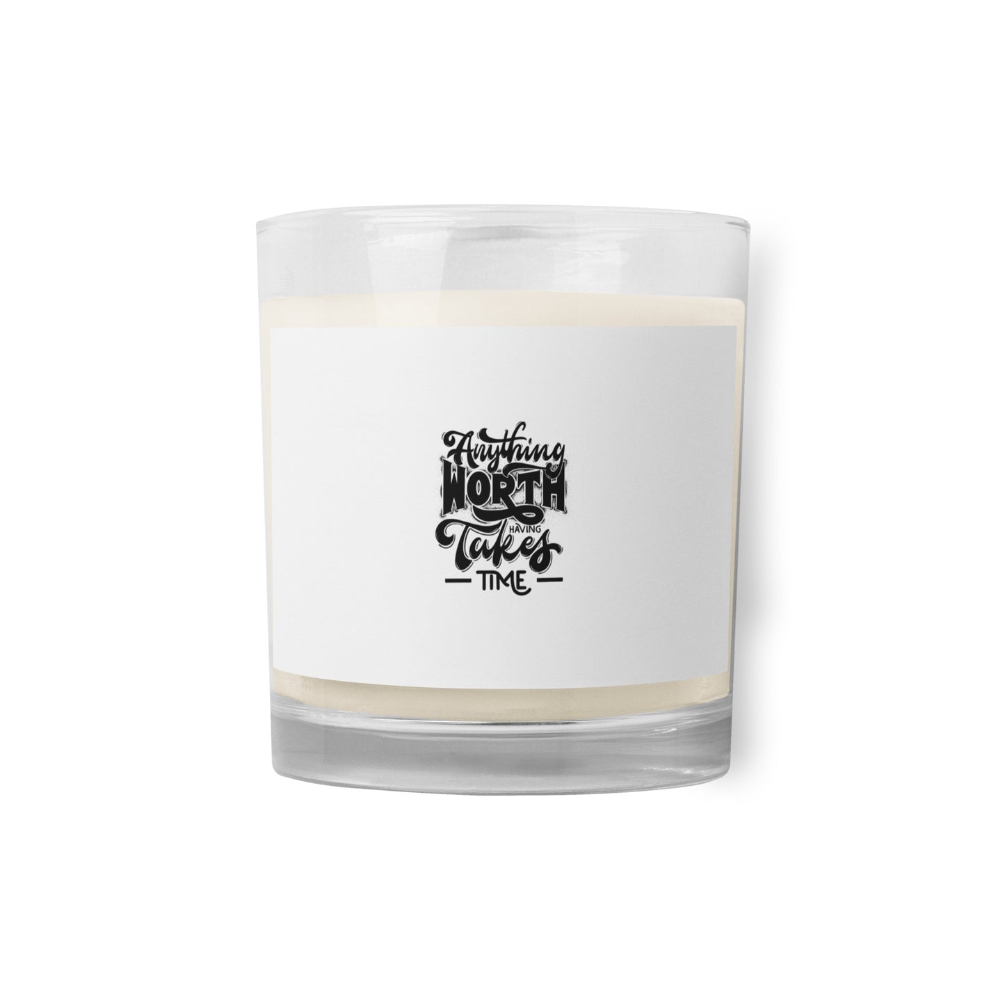 Glass jar soy wax candle