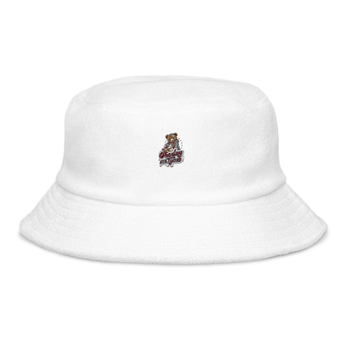 Unstructured terry cloth bucket hat